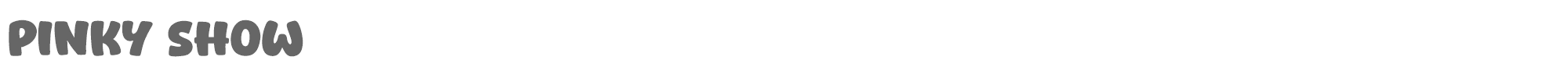 Sample characters Pinky Show Font